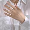 GD Ladies Fashion V-shaped Finger Jewelry 18K Gold Plated Stainless Steel Cubic Zirconia Pave V Shape Zircon Thin Ring for Women