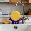 Round Sponges Drainage Rack Hanging Sponge Holder No Installation Needed Fast Drying Open Design Dishwashing Sponge Organizer