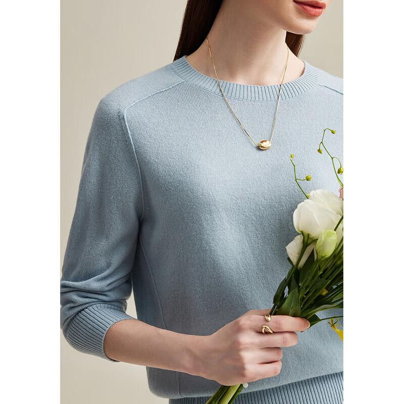 Zhaojun Women's Cashmere Round Neck Sweater