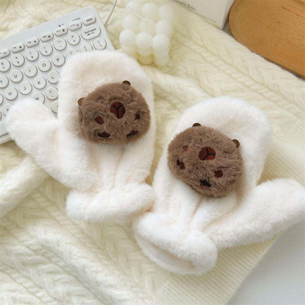 Capybara Neckerchief Wrap Cartoon Gloves Cute Neck Warmer  Winter