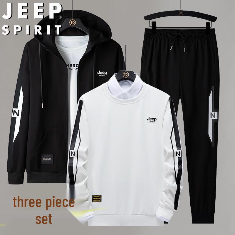 JEEP SPIRIT Men's Hooded Sports 3-Piece Set