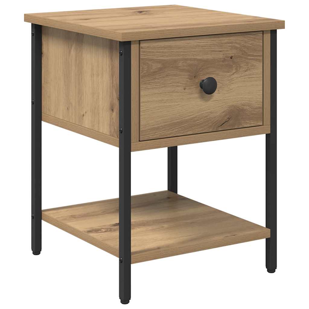 Artisan Oak Nightstand 34 X 35.5 X 45 Cm Particleboard