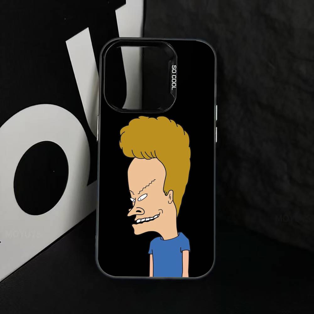 

Beavis & B-Head Phone Case For iPhone 17,16,15,14,13,12,11 Plus,Pro Max,XS,Colored Silver Plated Inside Cover iPhone11PROMAX