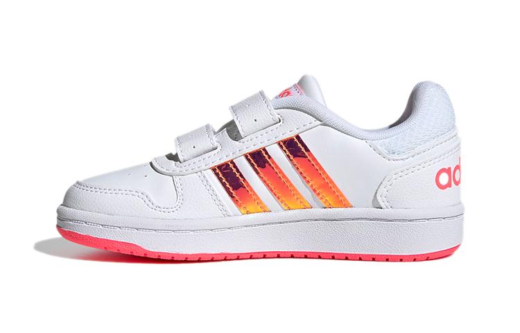 

Adidas Neo Hoops 2.0 Comfortable Abrasion Resistant Low top Children s Basketball Shoes White FW7615 28
