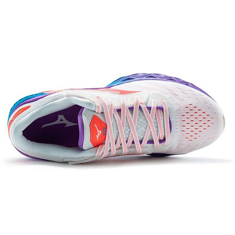 Mizuno Wave Creation Low Top Running Shoes Women Sneaker White Purple J1GD210166