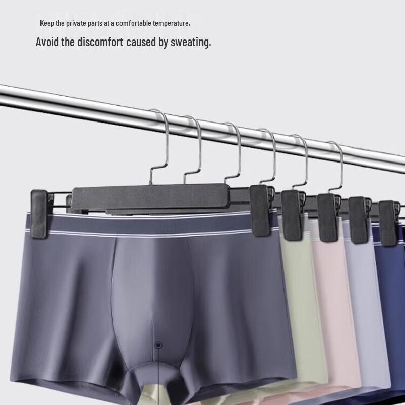 MENGTEJIAO 10A Antibacterial Men's Cotton Graphene Boxer Briefs