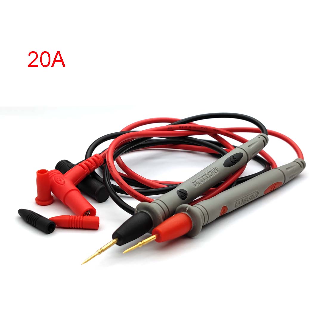 

Цифровий мультиметр щуп М який силіконовий провід Голкоподібний наконечник Універсальні вимірювальні проводи з затискачем типу крокодил для тестера світлодіодів Мультиметр Pointed 20A