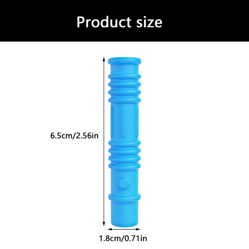 Chewable Pencil Covers Silicone Pencils Extender Pencil Tip Protector Stress Relief Sensory Toy for Kids Toddler Writing
