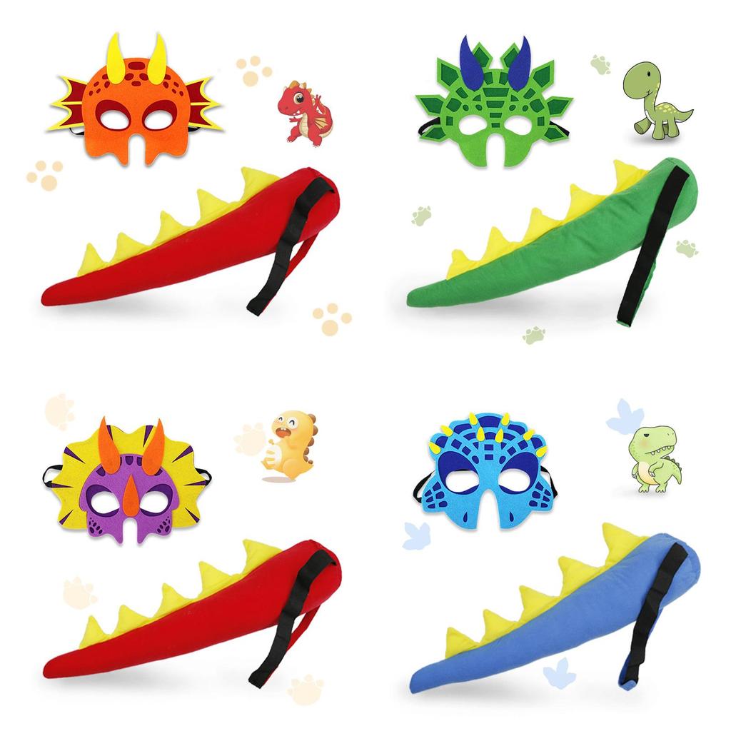 New Childrens Dinosaur Tail And Mask Set For Creative Cosplay Fun And Imagination