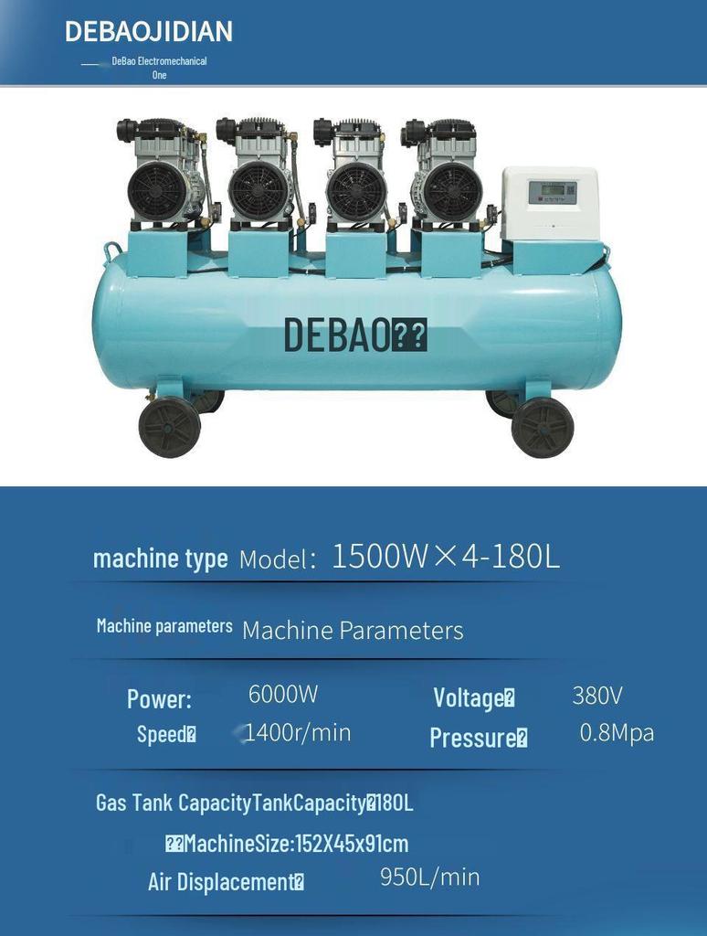 Oil-Free Portable Air Compressor for Woodworking, 220V Low Noise, Industrial Grade, Ideal for Spray Painting