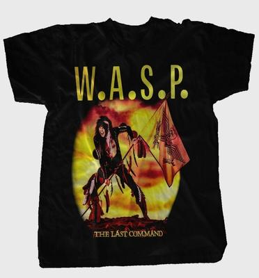 Vintage WASP The Last Command Tour Katoen Zwart Heren Alle Maten   15D553 Unisex T-shirt