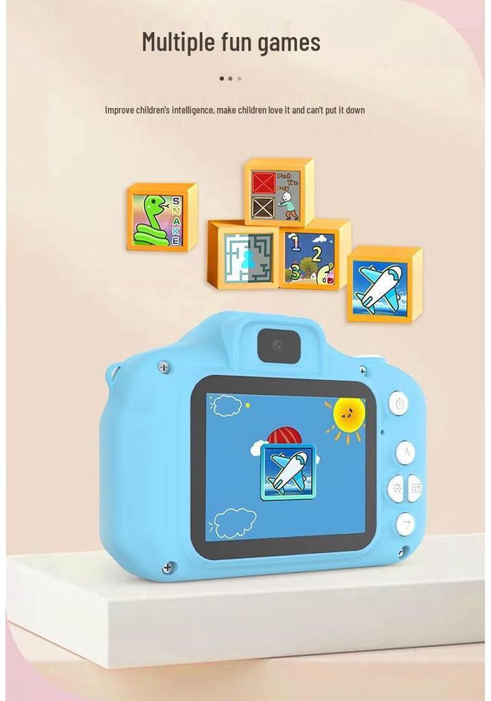 Ultra HD Children's Mini Cartoon Camera for Boys & Girls - Solid Color