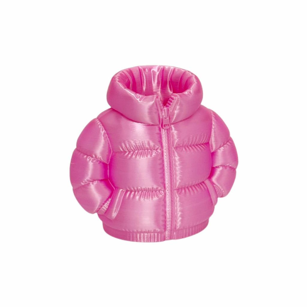 Bunter 3D-gedruckter Daunenjacken-Stifthalter-Schmuck - Einzigartiges Wohnungsgeschenk