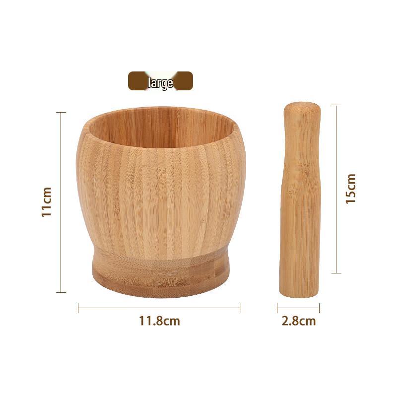 Bamboo Fiber Garlic Mortar and Pestle Set