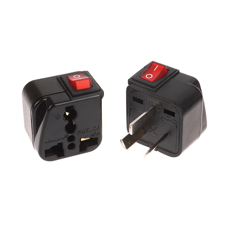 Univerzální americký US evropský UK EU AU cestovní elektrický adaptér zástrčky 10A/13A 250V elektrická zásuvka s vypínačem