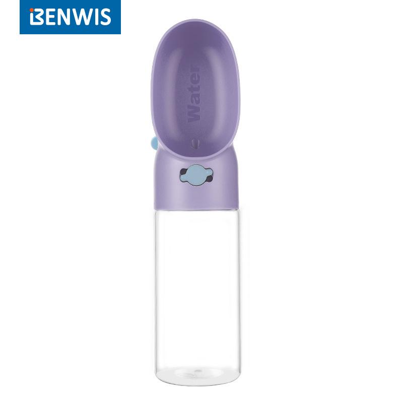 

BENWIS Portable Pet Water & Food Bottle for Cats & Dogs - 2-in-1 Feeder & Drinker for Outdoor Travel. світло-синій колір