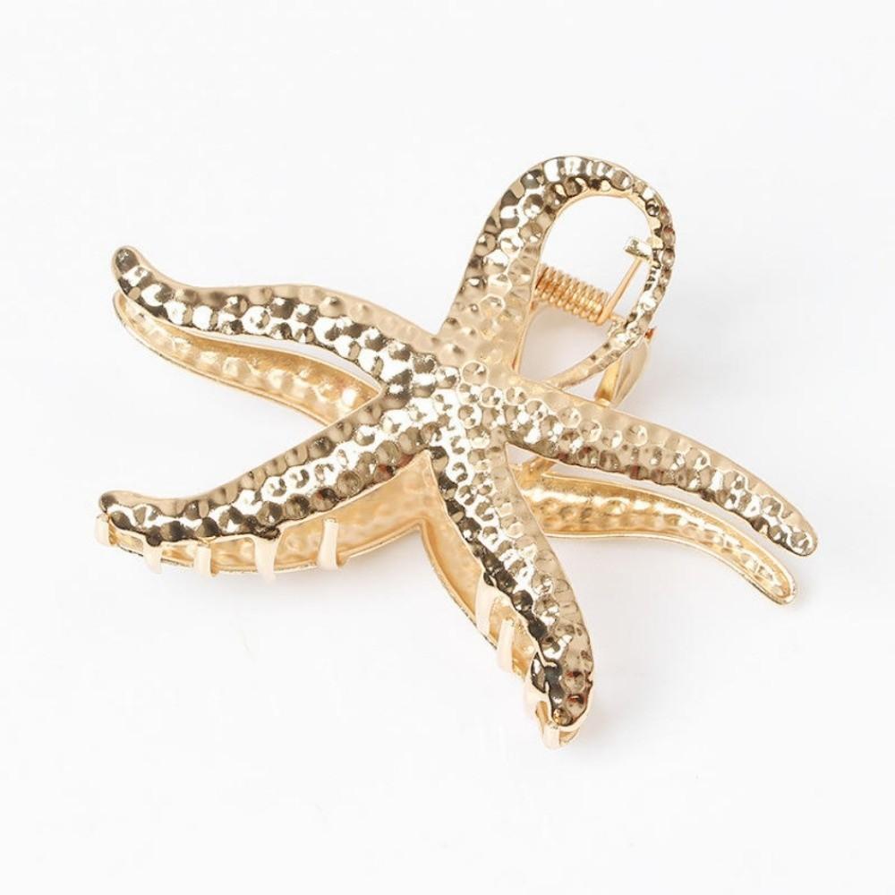 Ocean Style Hair Clip Gold Textured Hair Barrettes New Hairpin Headwear