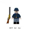 Military American Civil War Soldier Building Blocks Army Figures  Artillery Federal Infantry Cavalry Weapons Bricks Toys Kids