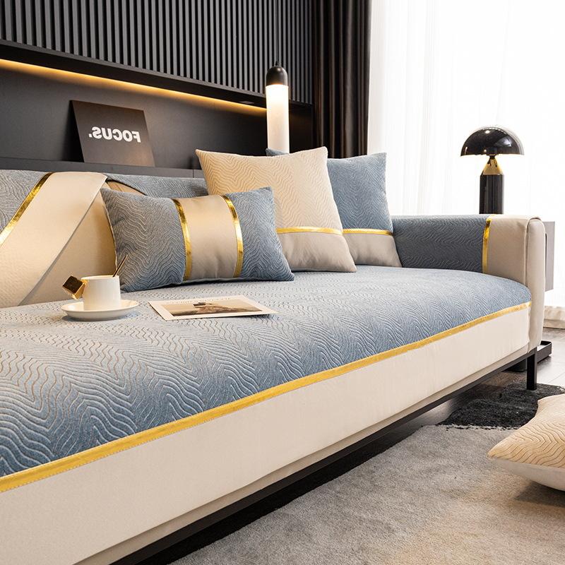 

Легкая роскошная современная подушка для дивана из шенилла Four Seasons Universal с нескользящей кожаной подушкой для дивана, полотенце 70*70cm