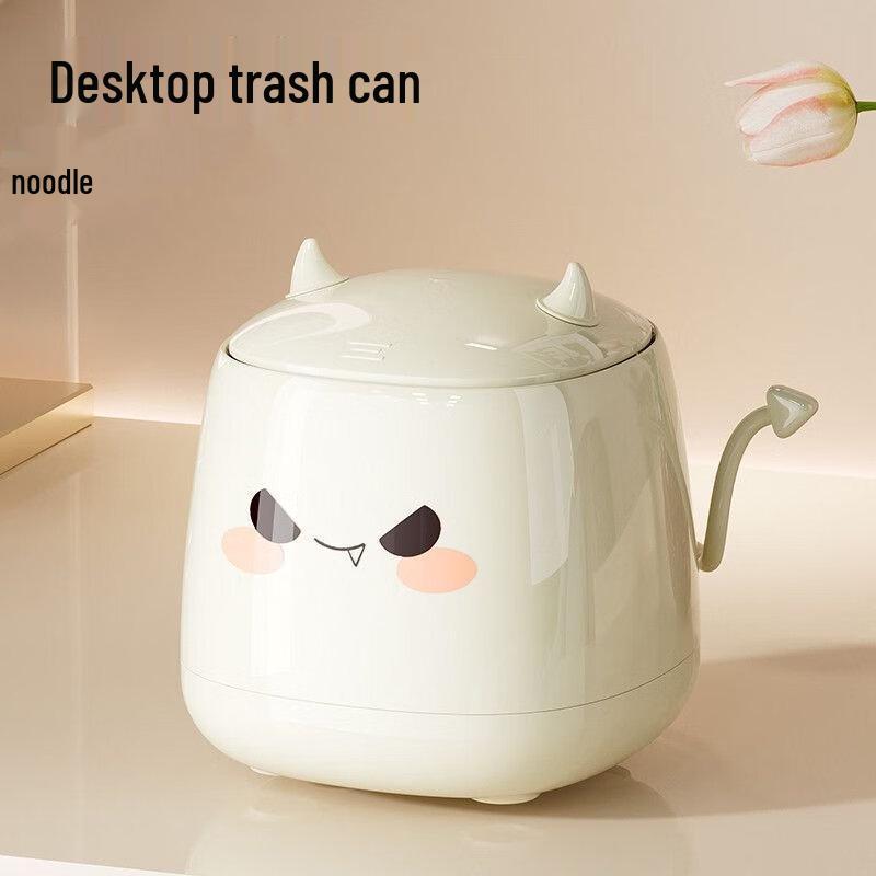 Brilliant Red Little Devil Mini Desktop Trash Can