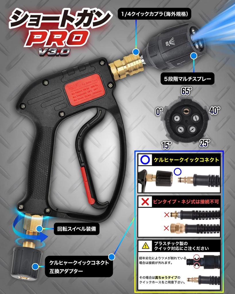 MJJC 3rd Generation Foam Cannon S V3.0 [Foam Gun + Short Gun (for Kärcher Quick Connect) Car Wash Set] Car Wash Supplies Foam Nozzle High Pressure Was