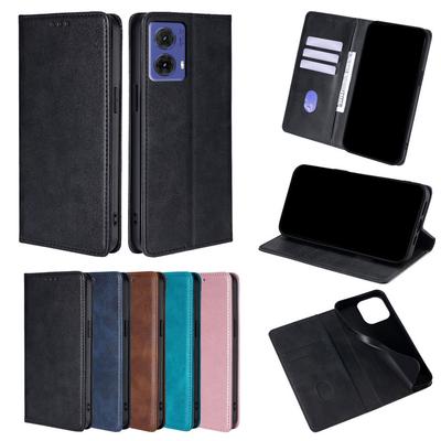 Für Moto G75 Leder Flip Case Magnetische Business Brieftasche Hülle für Motorola G35 G45 G55 G75 G85 G15 G05 Moto G 5G 2025 Buchhülle