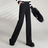 Women's High Waist Plush-Lined Straight Leg Casual Pants