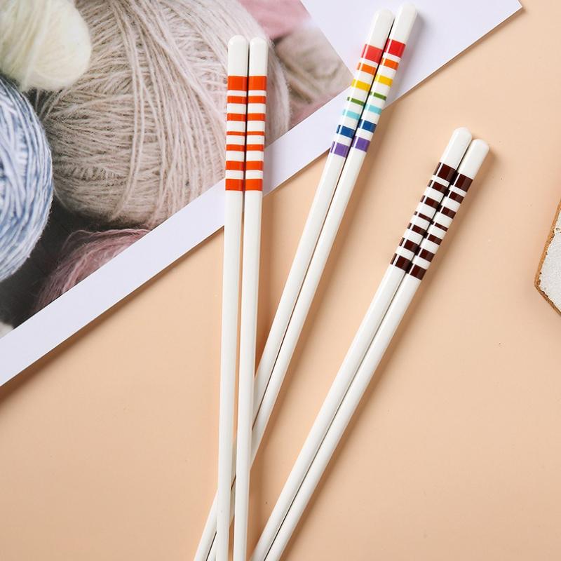 Reusable Ceramic Japanese Style Chopsticks Resistance Anti-Slip Tableware Kitchen Tool Long Chopsticks Chopstick Tableware Gifts