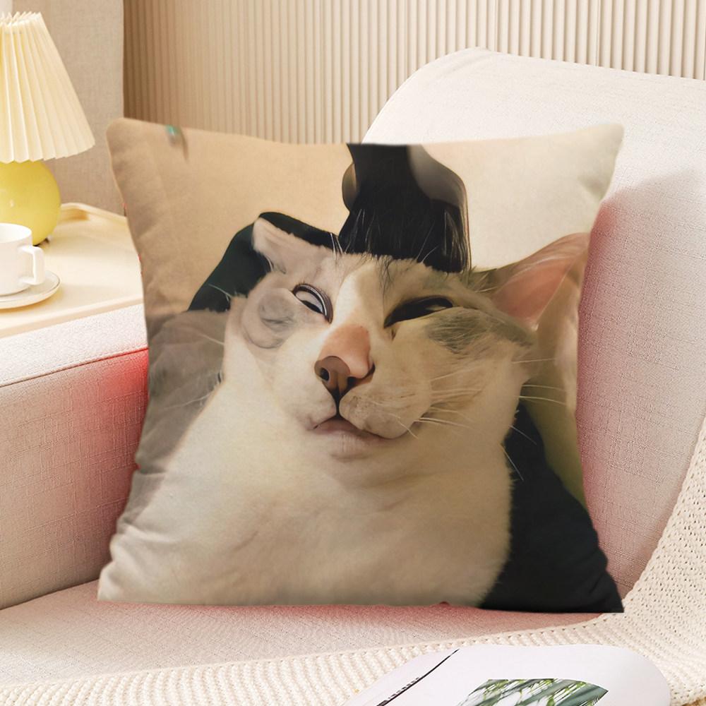 New Cute Funny Cat Pillow Case Sofa Office Bedroom Bedside Home Decor Cushion Cover