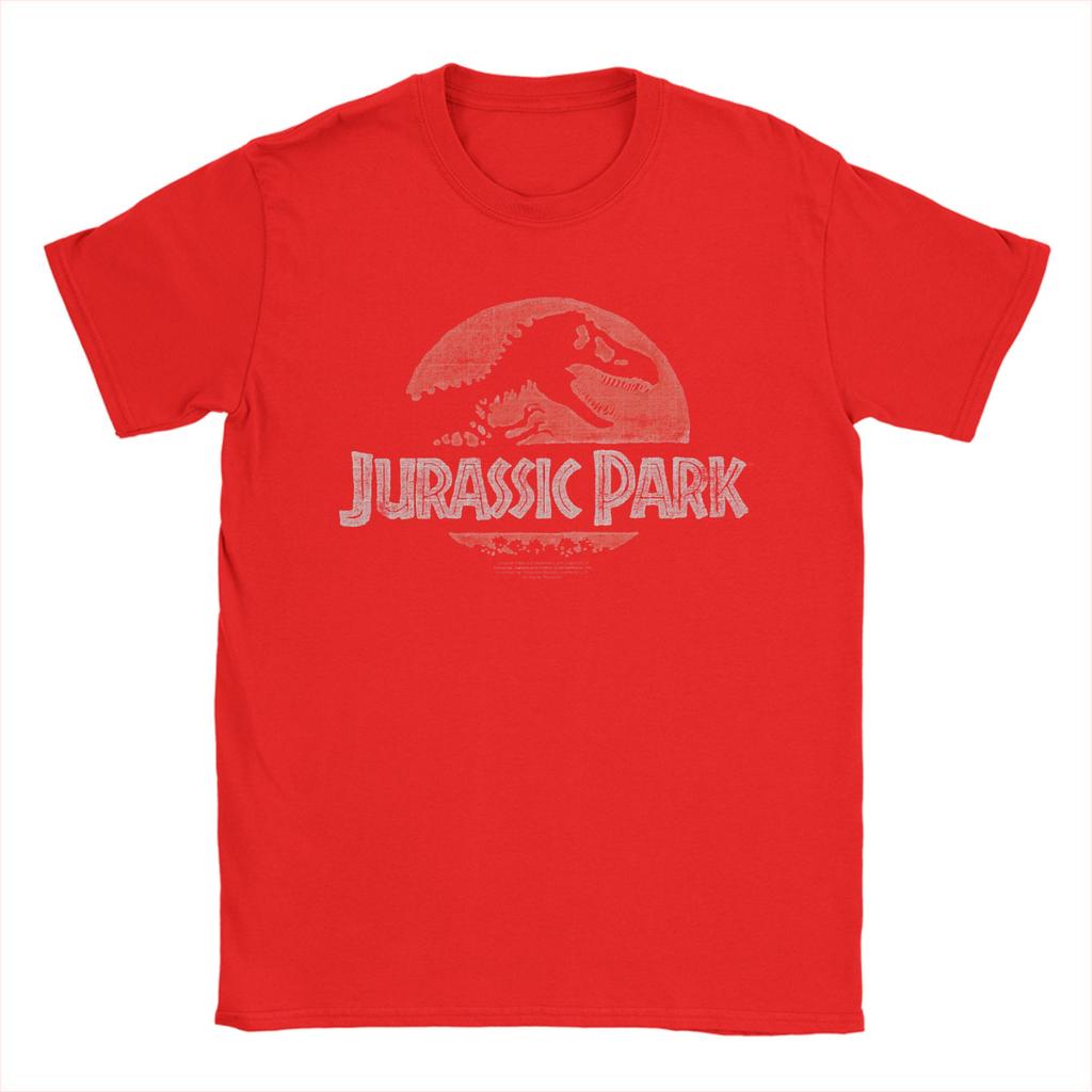 Jurassic Park T Shirts Men Cotton Vintage T-Shirts Crew Neck  Tees Short Sleeve Clothing Graphic Printed