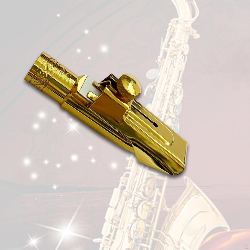 Muștiuc Saxofon Alto Compact Practic Reutilizabil cu Ligatură și Capac Cadouri pentru Copii Adulți Muzică