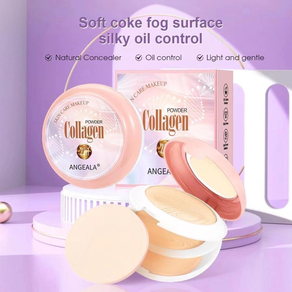 Lekki matowy podkład Dwuwarstwowy puder prasowany z naturalnym efektem kolorystycznym i kontrolą oleju