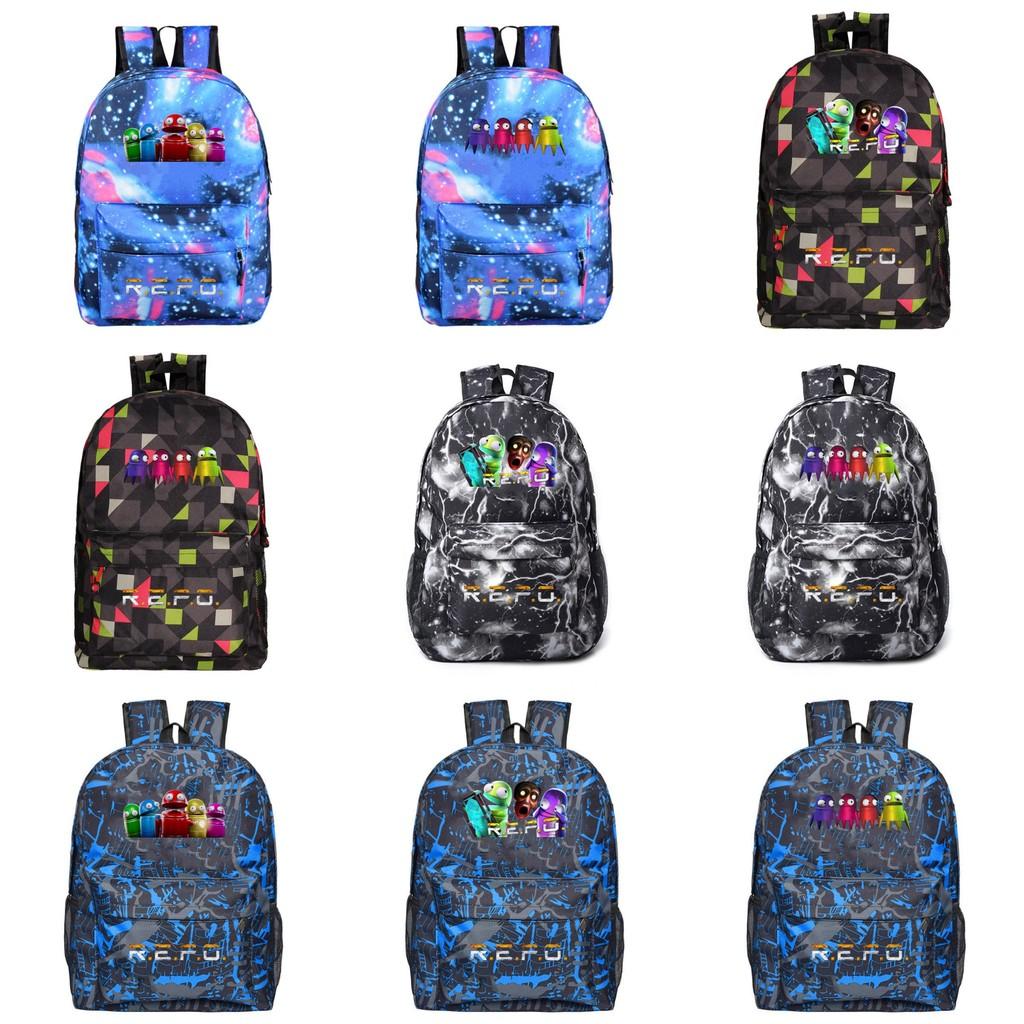 Repo Student Pattern Backpack Breathable Outdoor Use Schoolbag Gift Fashion
