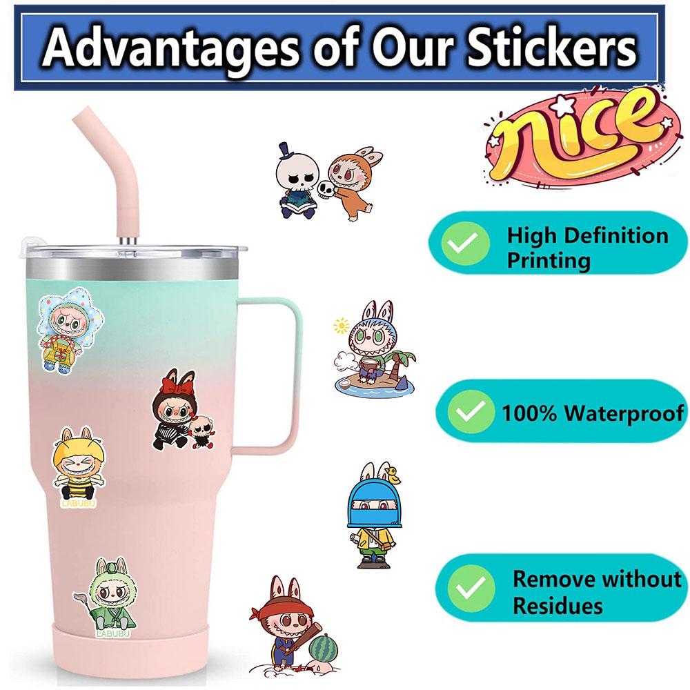 50Pcs Cute Monster Cartoon Stickers - DIY Waterproof Stickers for Phones Guitars Laptops Luggage and Mugs - Kids' Toys