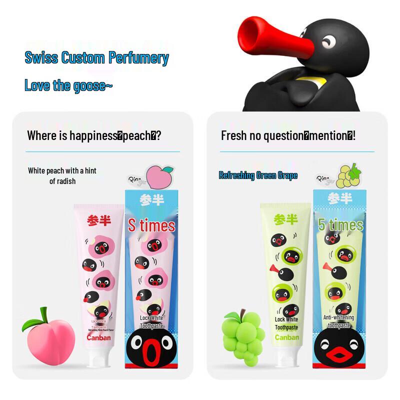 Samben Whitening Zahnpasta – Erfrischender Pfirsich (Pingu Co-Branding)