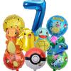 Balloon Monster Set Birthday Party Decoration Aluminum Film Balloon Vibrant Multi-Colored Balloon Pikachu Children'S Party Supplies