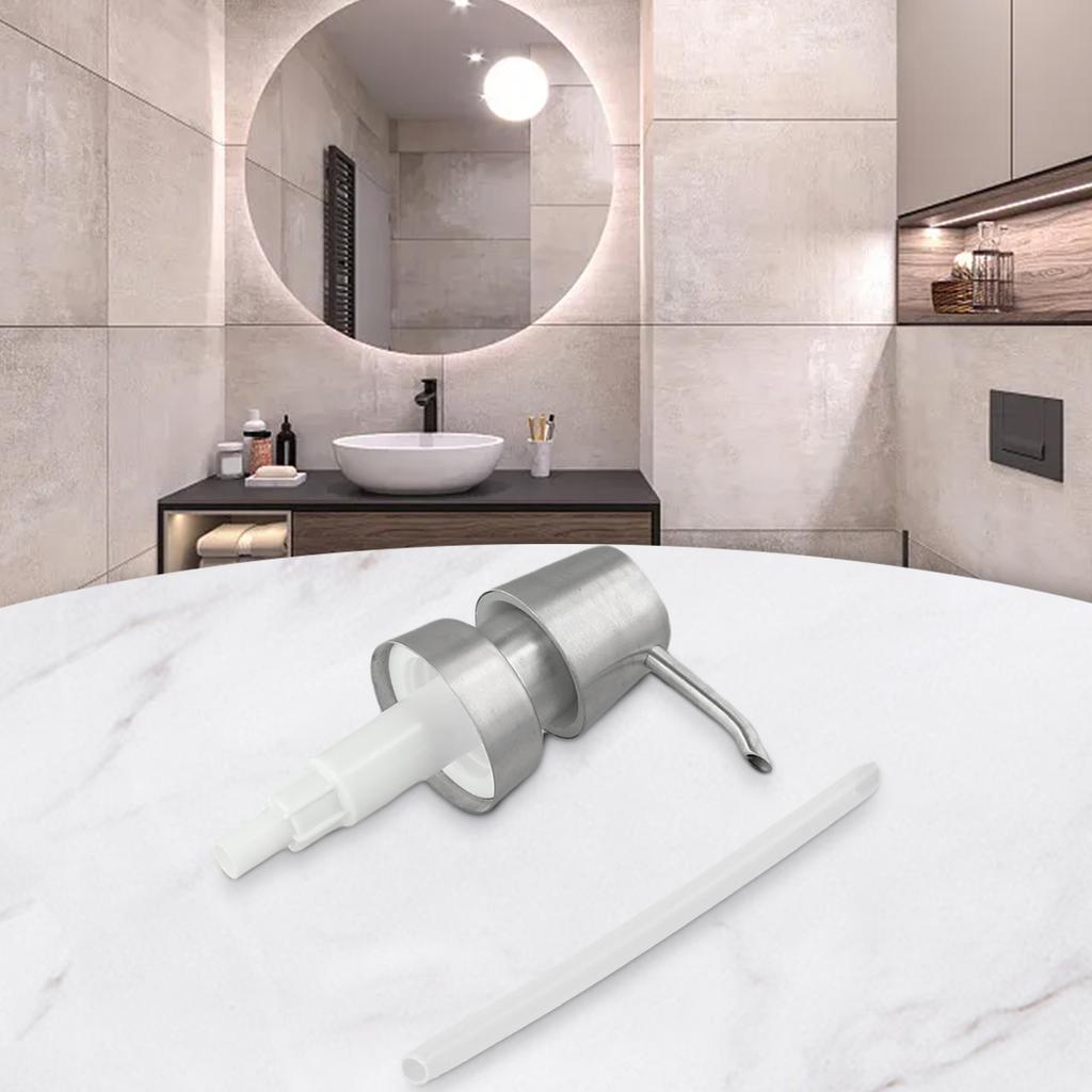 Lotion Pump Head 304 Stainless Steel Lotion Bottle Dispenser Soap Dispenser Press Head Bathroom Liquid Soap Dispenser