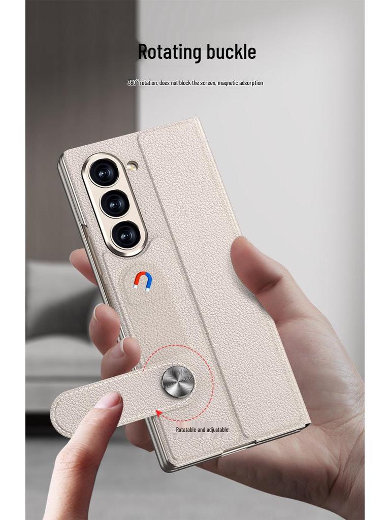 Samsung Z Fold7 Business Leather Flip Case: Full Coverage, Creative Design