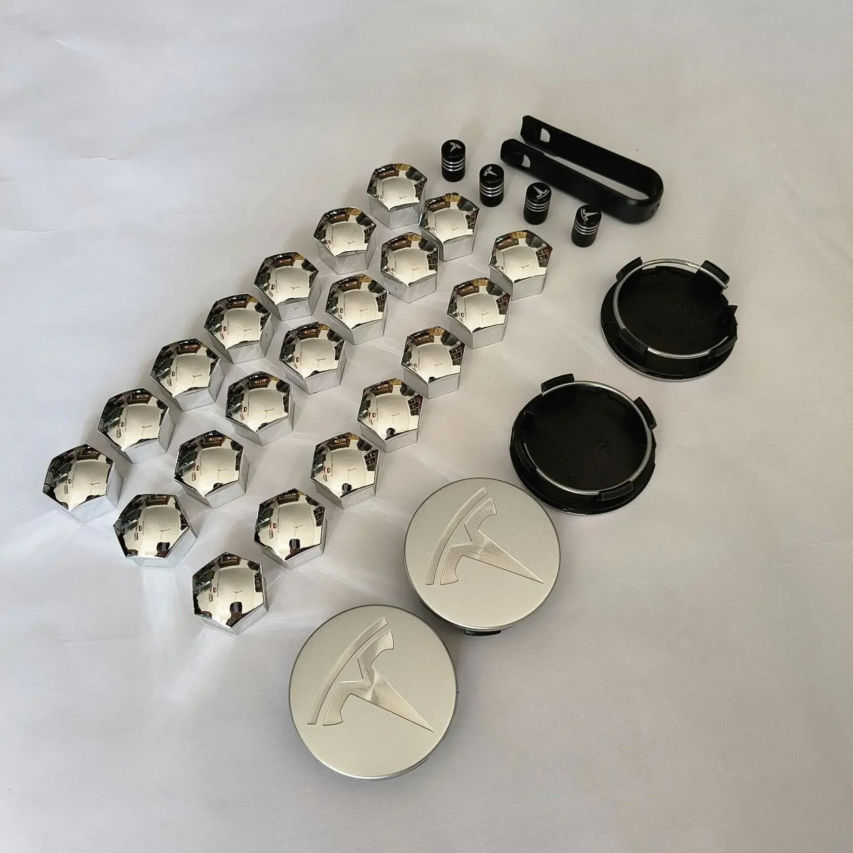 

Car Sticker Tesla 4Pcs 25PCS 29PCS Car For Tesla Model 3 Model Y Wheel Hub Cover Rim Center Cap Decoration Accessories Cyber For Tesla