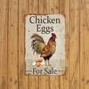 Metal Rooster Wall Art Vintage Farmhouse Decor Chicken Plaque Rustic Kitchen Sign