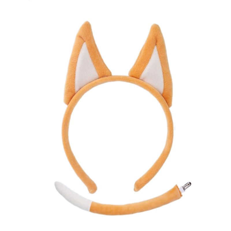 Sheepdog Costume Set Dog Ears Headband Bowtie Tail Nose Tutu Skirt for Kids Halloween Costume Cosplay Party