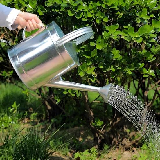 5/7/10/15L Stainless Steel Flower Waterer Can Large Capacity Lightweight Metal Watering Pot with Long Spout Garden Flower Can