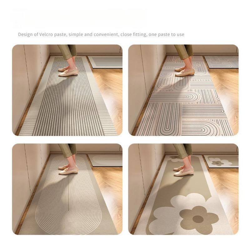 1PC Nordic Style Kitchen Floor Mat - Rubber Sole Machine Washable Rectangular Home Decoration Carpet, Easy To Clean and Durable Floor Mat