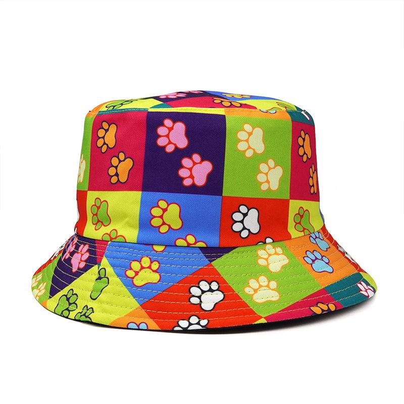 New Arrival Summer Sun Protect Woman Man Unisex Reversible Printed Cactus Bucket Hat