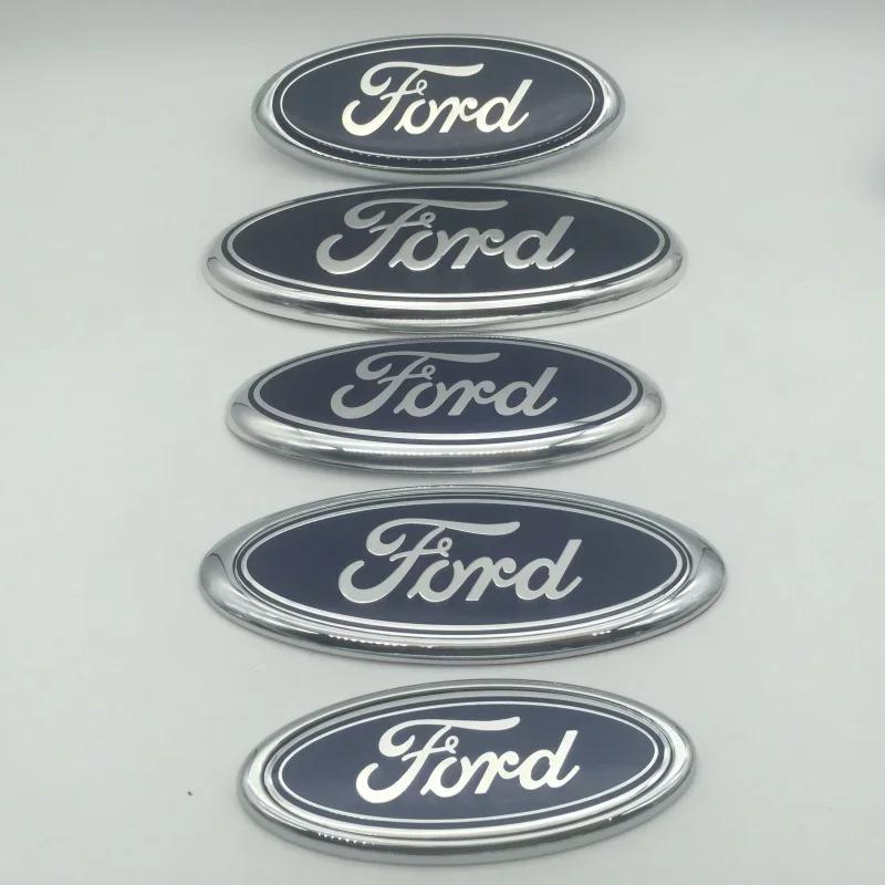 New 2026 Car Sticker For Ford 1pcs 3D blue for ford Car Front Head Hood Bonnet Emblem Rear Tail Bumper Trunk Steering Wheel cove