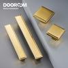 Dooroom Brass Furniture Handles Modern American Shiny Gold PVD Pulls Wardrobe Dresser Cupboard Cabinet Drawer Show Box Knobs