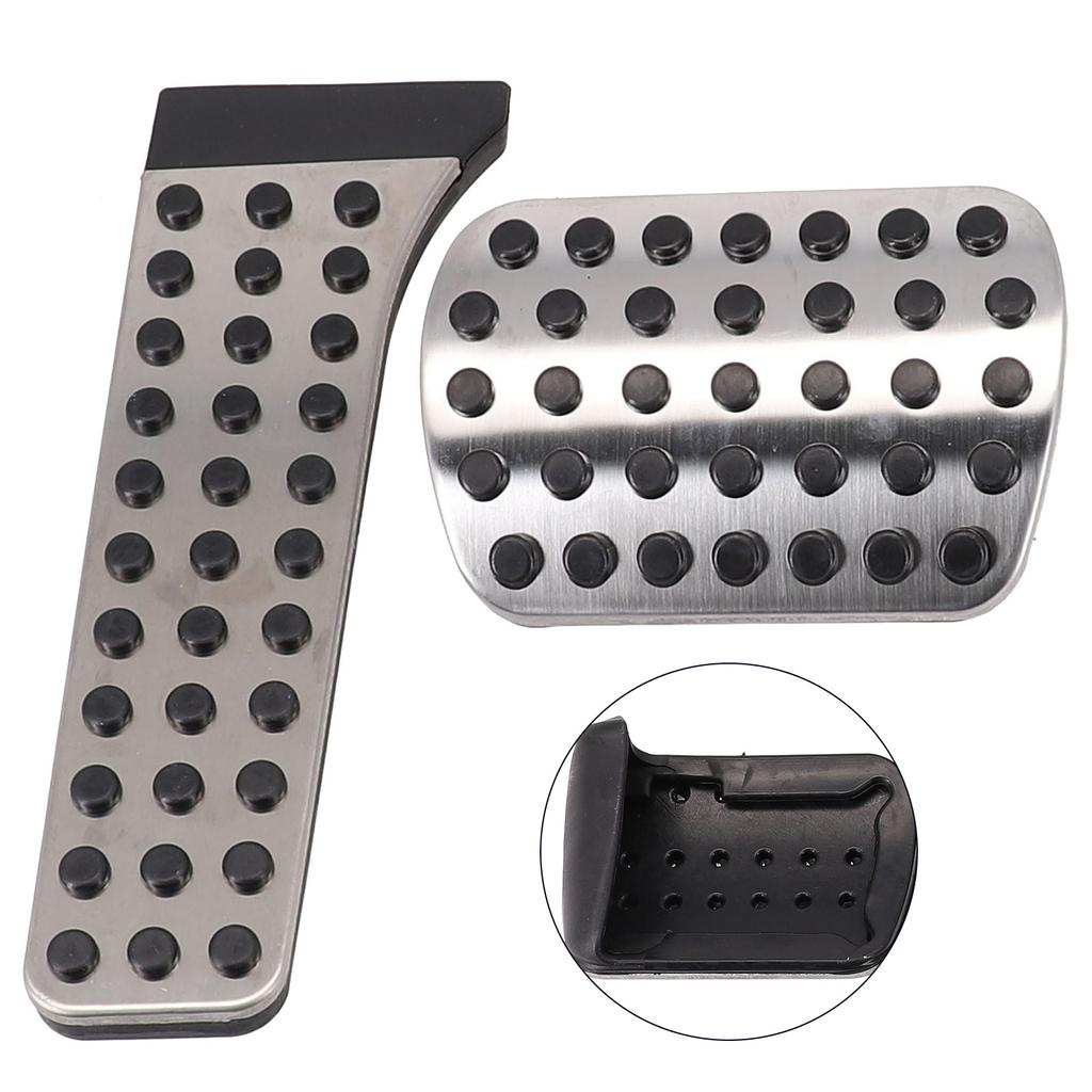 Accelerator Pedal Pads Pedal Pads No Drilling Simple Installation 304 Stainless Steel+Rubber Car Protector Brake Deal