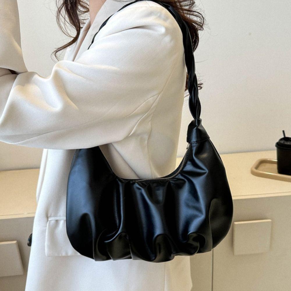 Korean Style Dumplings Bag Sweet Handbag Casual Cloud Shoulder Bag Portable
