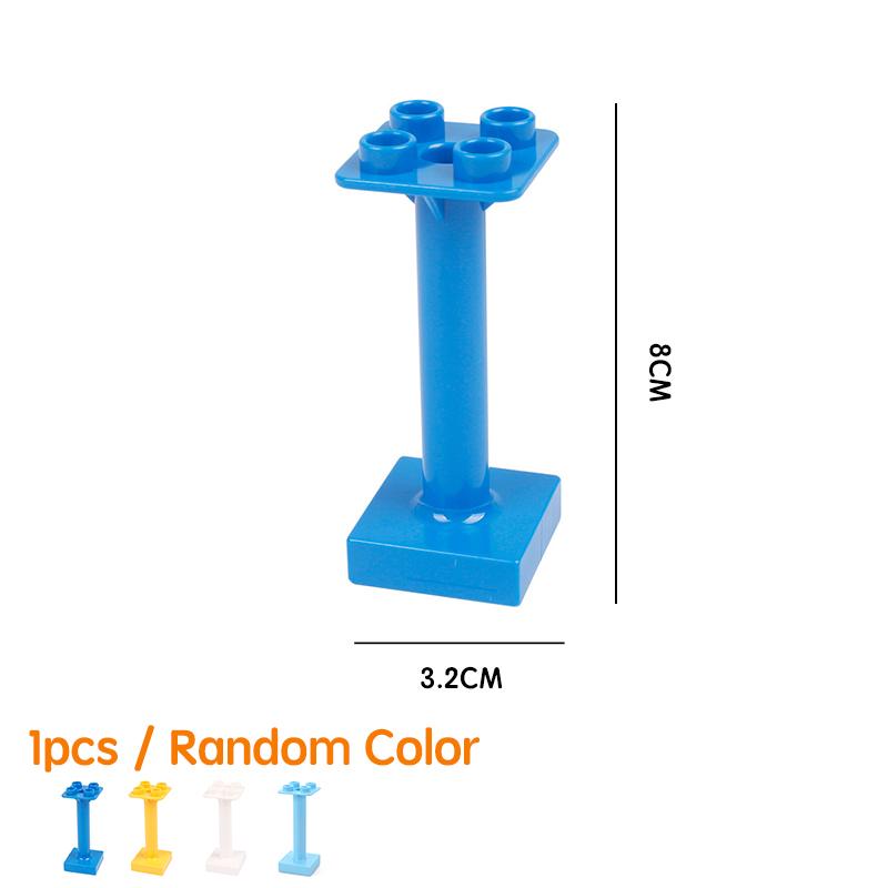 

Large Big Building Blocks Puzzle Castle Roof Wall Plastic Accessories Toys Bulk Balcony Compatible With DuploGG Bricks Baby Gift