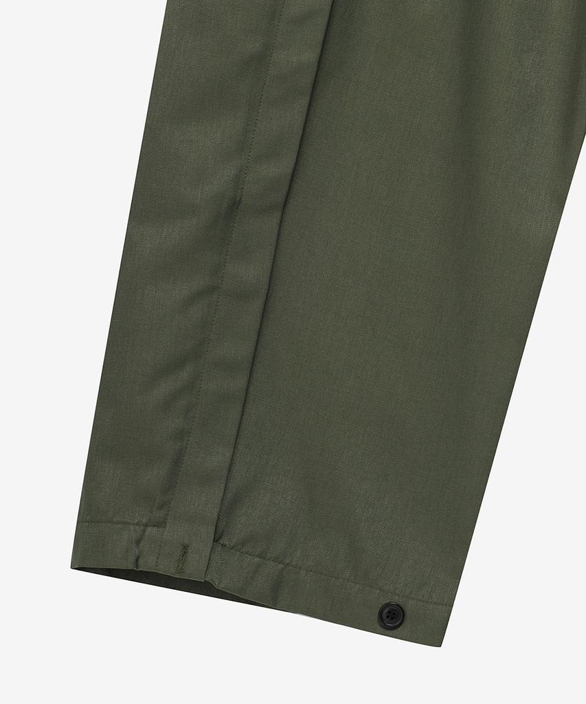 NOIRER Cotton Pleated Pocket Pants (Khaki)